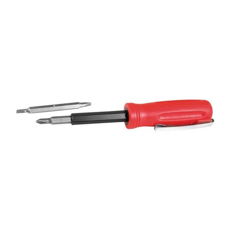 PERFORMANCE TOOL Wilmar 2797876 Phillips & Slotted 4-in-1 Pocket Screwdriver; Chrome Vanadium Steel - Pack of 15 2797876